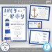 Nautical Baby Shower Printable Template Sailor Invitation for - Etsy