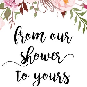 From Our Shower to Yours Favor Tag Template, Tag Personalized, Thank ...
