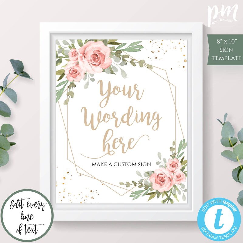 Gold Wording Sign - Etsy