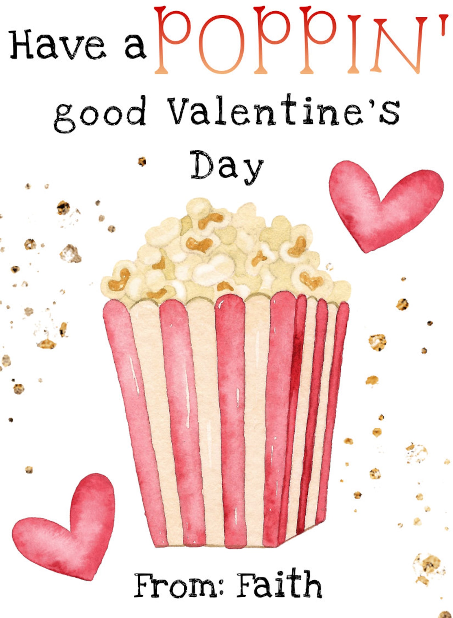 birthday gifts free popcorn valentine printable here's how to do