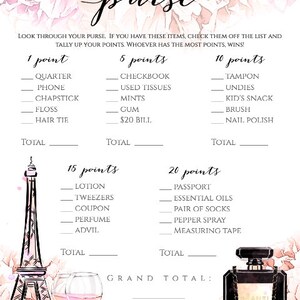 Paris Bridal Shower Game Template Pack, Printable Shower Game Bundle ... Paris Bridal Shower Game Template Pack, Printable Shower Game Bundle ...