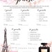 Paris Bridal Shower Game Template Pack Printable Shower Game - Etsy