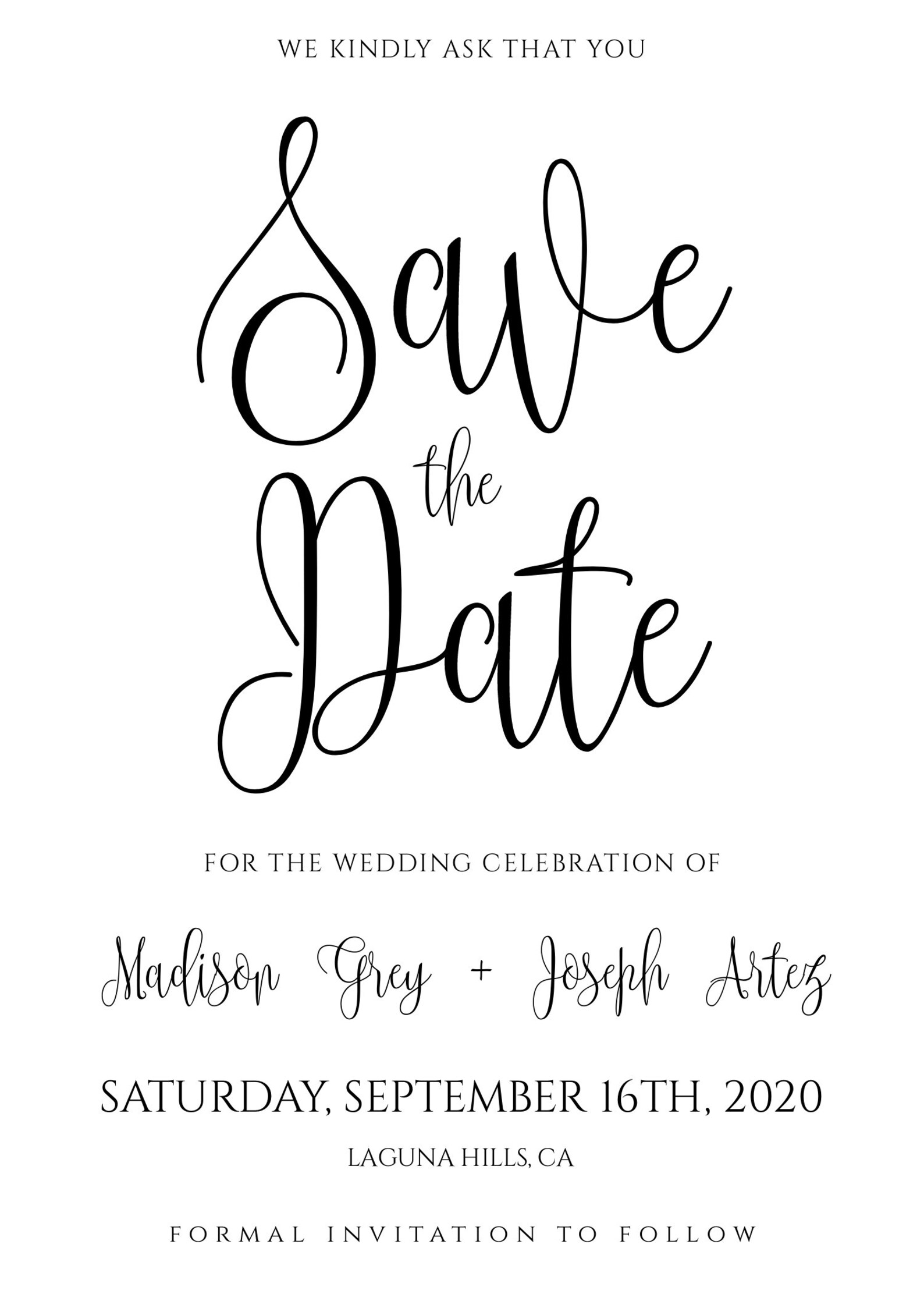 Save the Date Template Save the Date Card Wedding Template Etsy