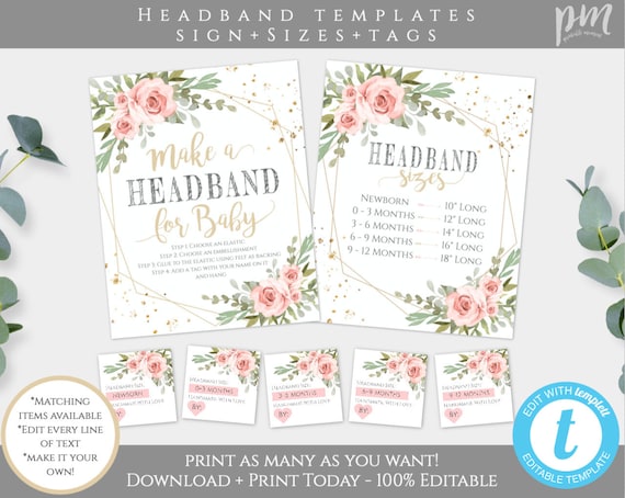 Bow Making Kit Template Set Baby Shower Headband Making Kit Baby
