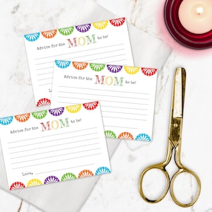 Advice for Mom Card Template for Baby Shower, Taco Bout a Baby, Fiesta Shower Printable, Baby Shower Activity, Keepsake for Mommy To Be BSTF