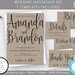 Wedding Invitation Template Suite, Calligraphy Script Instant Download Bundle Set, DIY Wedding Invite + RSVP + Details + Thank You, WBCR