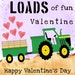 Tractor Valentines Day Card Template Tractor Valentines Cards - Etsy