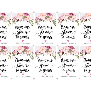 From Our Shower to Yours Favor Tag Template, Tag Personalized, Thank ...