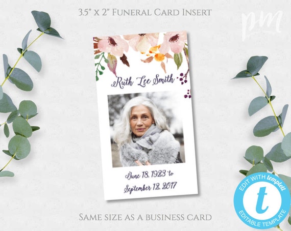 purple funeral insert card memorial card in loving memory card funeral card funeral insert card memory cards editable insert card pff5 memorial cards templates