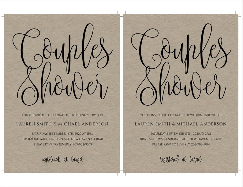 Rustic Couple's Wedding Shower Invitation Template, DIY Edit Print Script Shower Invite, 5x7 Template Instant Download, WSS image 4