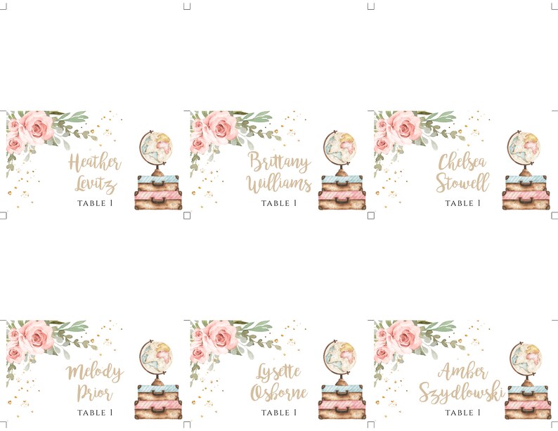 Bridal Shower Place Card Template Escort Cards From Miss to - Etsy