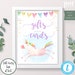 Unicorn Gifts Cards Sign Printable Template for Girl's - Etsy