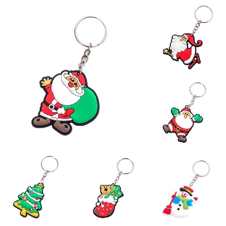 Xmas Christmas Key Chain Santa Claus Tree Chain Silicone Handbag Keyring Gift *1 Xmas Christmas Key Chain Santa Claus Tree Chain Silicone Handbag Keyring Gift *1