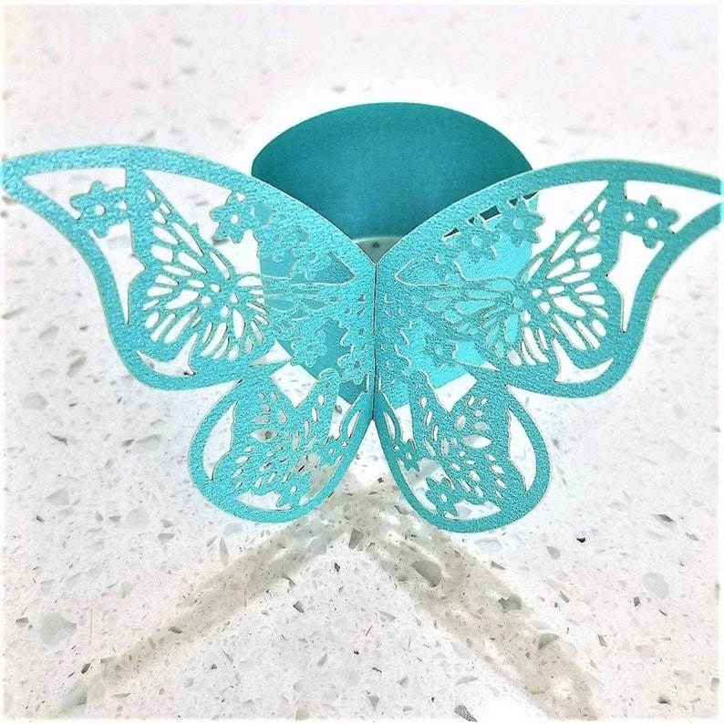 Laser Cut Paper Butterfly Napkin Rings Wedding Party Table Etsy