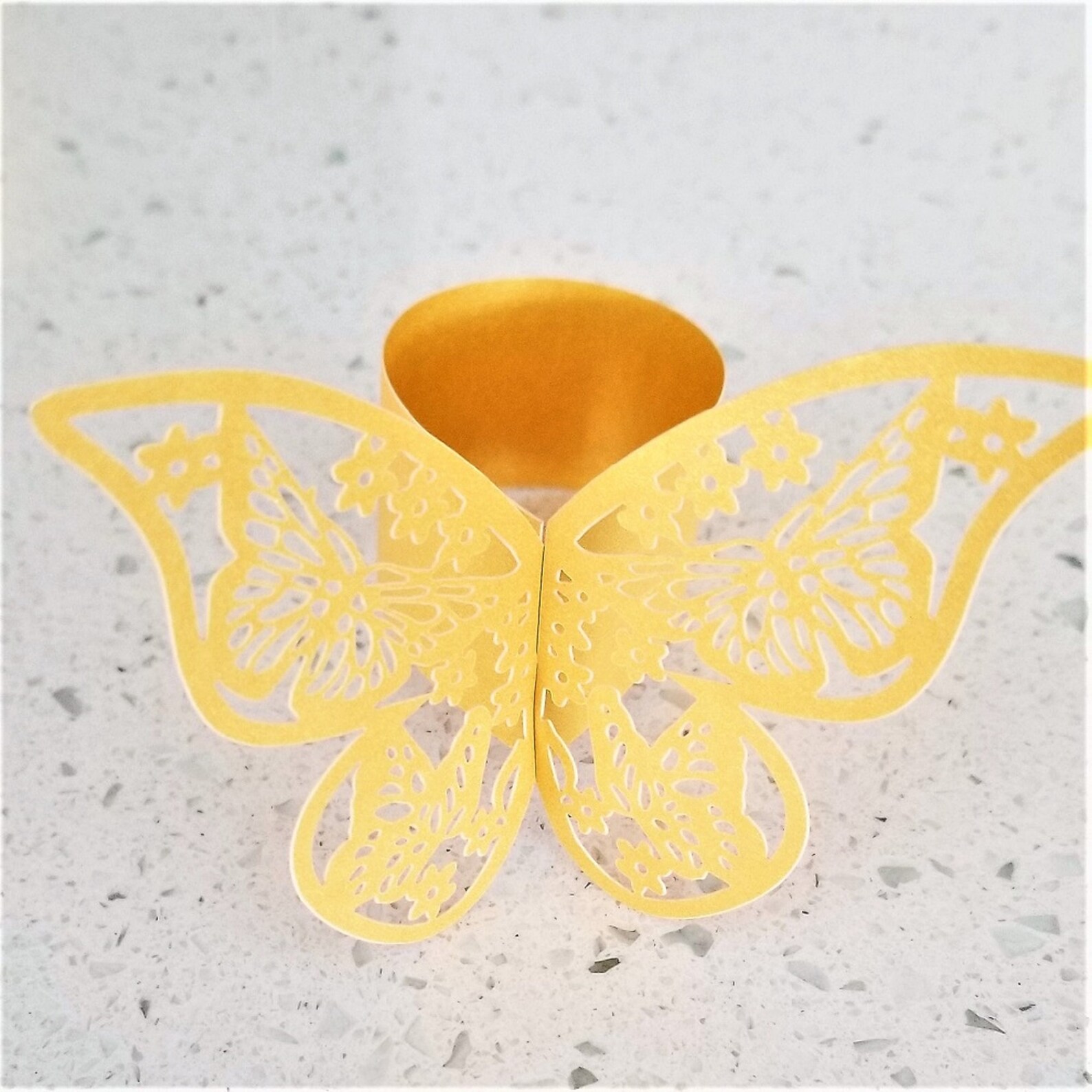 Laser Cut Paper Butterfly Napkin Rings Wedding Party Table Etsy