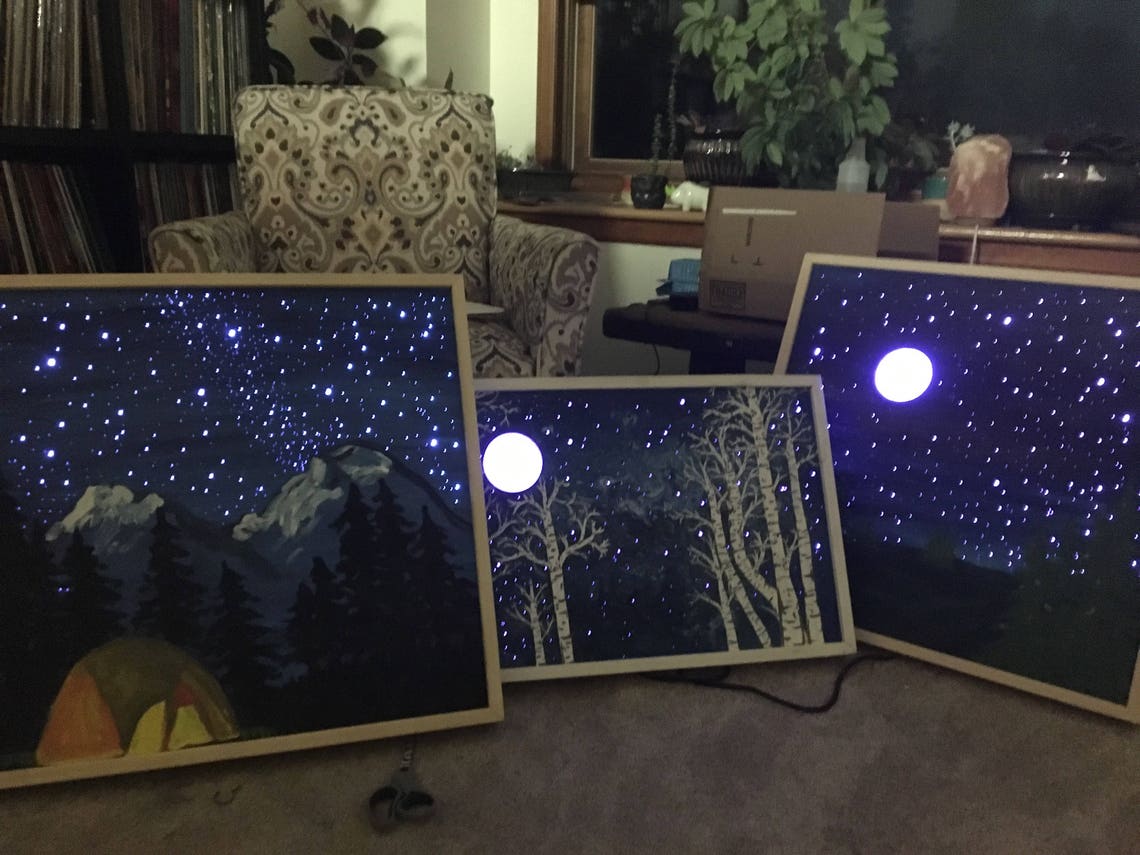 Light up Paintings Etsy