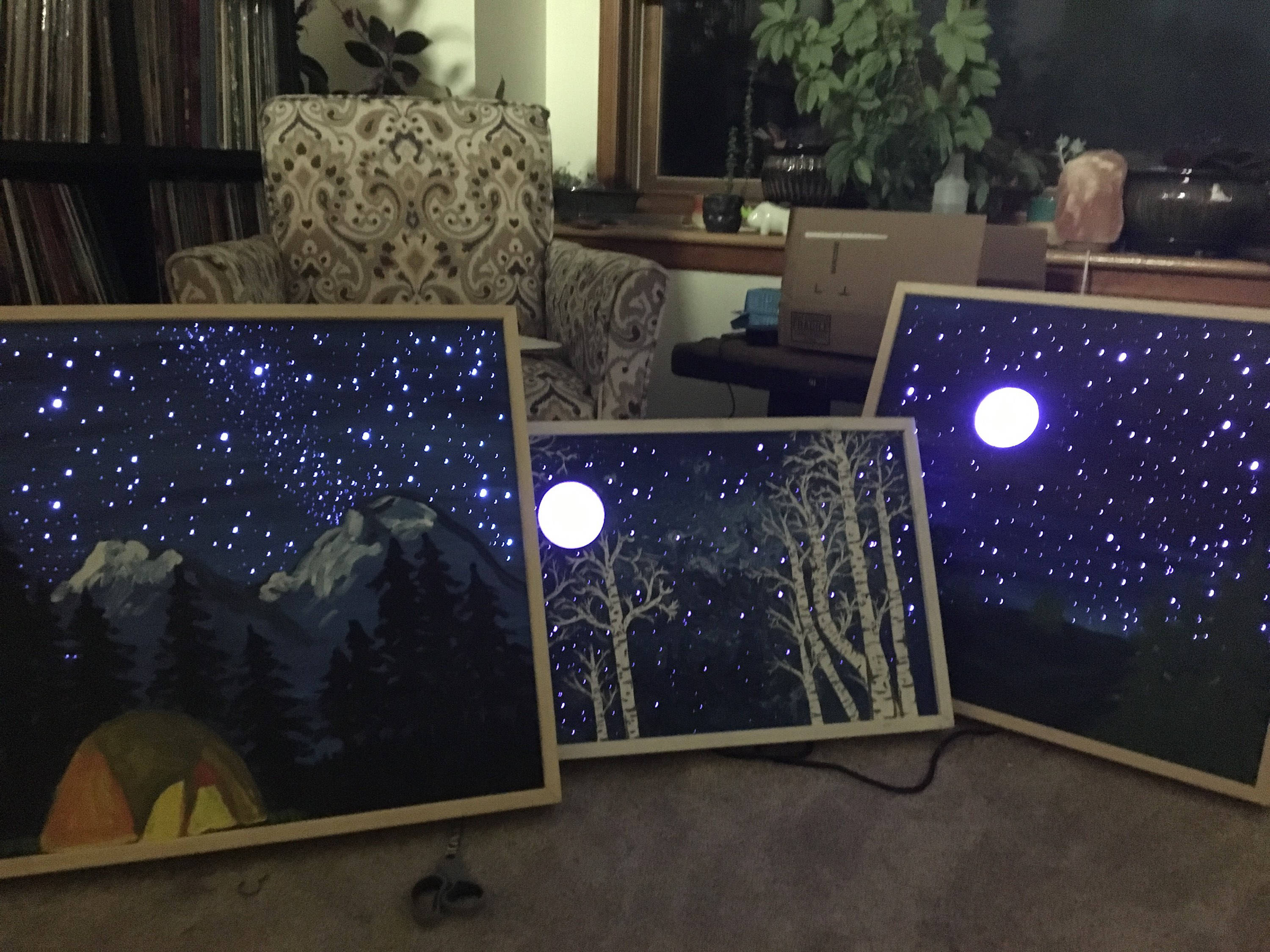 Light up Paintings Etsy