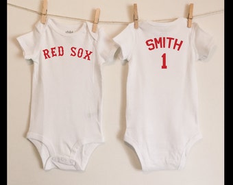 personalized red sox jersey baby