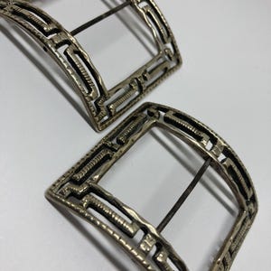 Wonderful Antique Georgian Solid Heavy Sterling Silver Pair of Belt/Shoe Buckles
