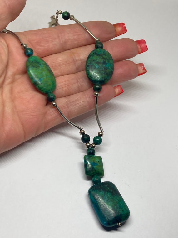 Vintage Sterling Silver Rectangular Square & Oval… - image 2