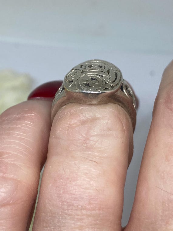 Vintage Solid Heavy Sterling Silver Beautifully C… - image 6