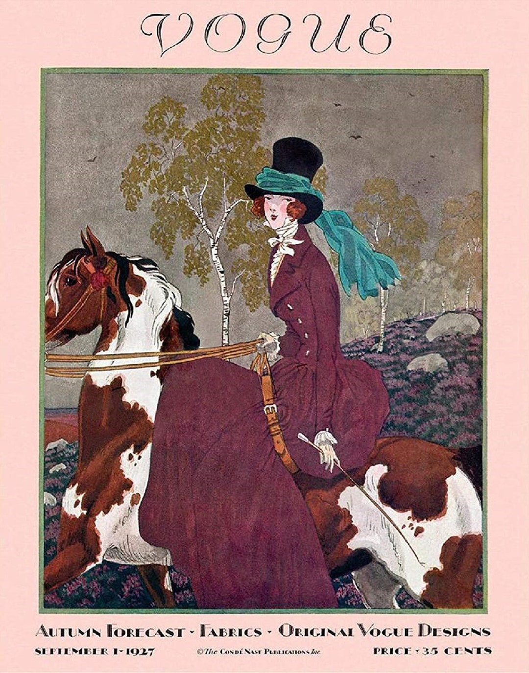 VOGUE ポスター 1927年 アールデコ　ヴィンテージ VOGUE ポスター 1927年 アールデコ ヴィンテージ VOGUE ポスター