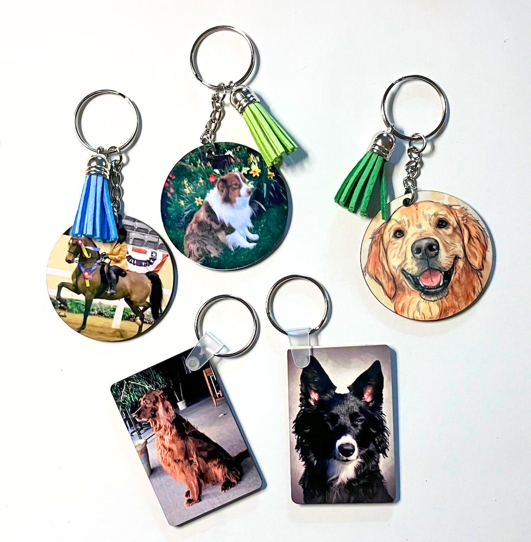 Custom Keychains – Add Your Art or Photo – Double-sided Printing ...