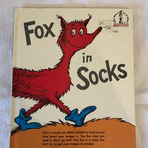 Dr. Seuss "Fox in Socks" Hardcover Vintage 1993 Sammlerbuch