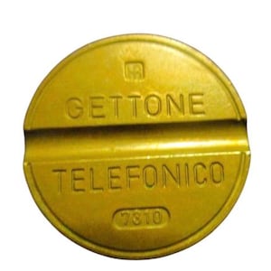 Vintage Italian pay telephone token 7310 IPM - October 1973