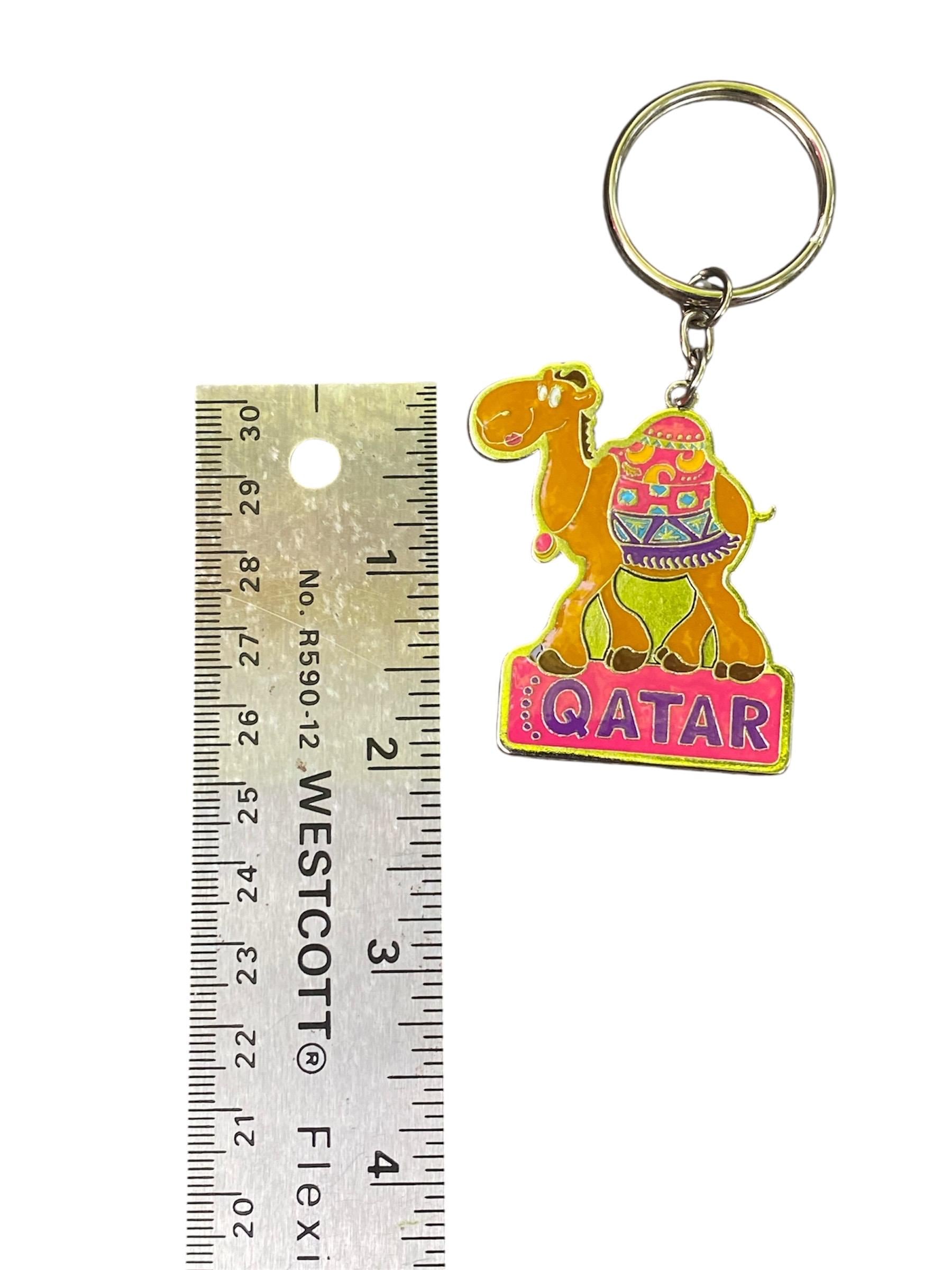 QATAR DOHA Camel Keychain Gold Toned Key Ring Backpack , Qatar Country ...