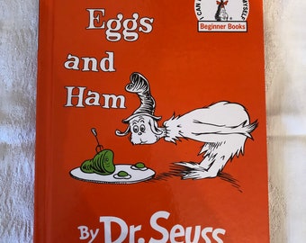 Libro vintage de Dr. Seuss: Huevos verdes con jamón, coleccionable, 1988