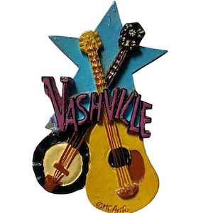 Nashville Tennessee Music City Vintage Fridge Magnet