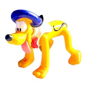 Disney Pluto Hund i Frankrike Musse Pigg & Vänner Vintage McDonald's Leksak 1993 ~ Tårtdekorationsfigur