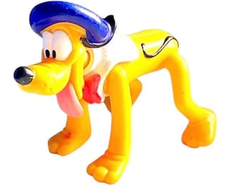 Figura de Mickey y sus amigos del perro Pluto de Disney en Francia, juguete vintage de McDonald's de 1993, adorno para tarta
