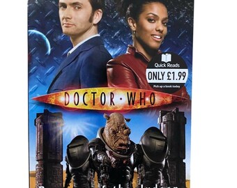 May include: A paperback book titled "Doctor Who: Revenge of the Judoon" with images of characters from the series. The cover includes the text "Quick Reads" and "ONLY £1.99". The book has a blue and red color scheme.