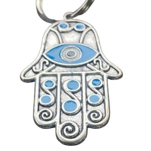 Hamsa Hand Schlüsselanhänger, Evil Eye Amulett Schlüsselanhänger, Evil Eye Schutz Schlüsselanhänger