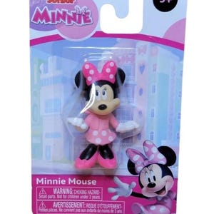 Disney Junior Minnie Mouse 2.25&quot; Figure PVC, Just Play, Pink Dress - New, Sealed