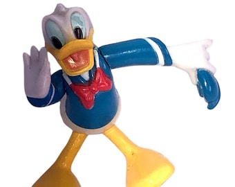 Disney DONALD DUCK Toy minifiguur Mickey Clubhouse vintage speelgoed, figuur taarttopper