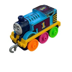 Thomas und seine Freunde Schiebemotor Metall Lokomotive NEON THOMAS Vintage Spielzeug