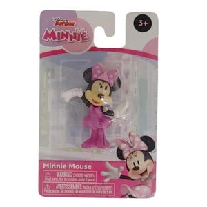 Disney Junior Minnie Mouse 2.25&quot; Figure PVC, Just Play, New, Dark Pink Dress
