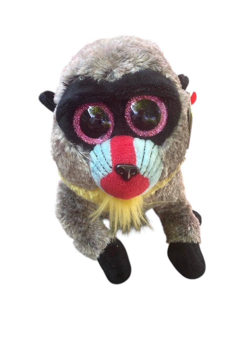 TY Beanie Boos WASABI the Baboon Plush Stuffed Animal Toy Monkey