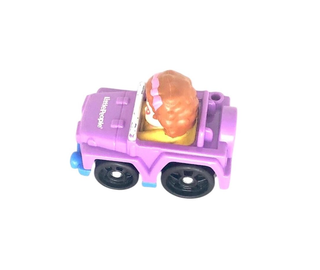 Wheelies Toy Rip Fisher Price Little People Wheelies Maggie Girl in Purple Car Vintage ...