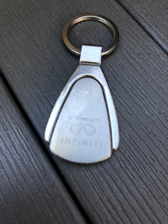 Vintage Chrome Infinity Keychain Gem