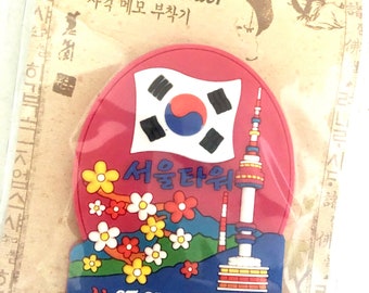Korean N Seoul Tower Souvenir Fridge 3D Rubber Magnet  Gift