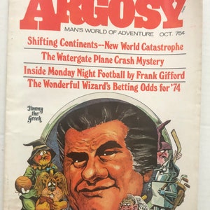 ARGOSY October 1973 Oct 73 Jimmy The Greek Frank Gifford Honduras Fishing