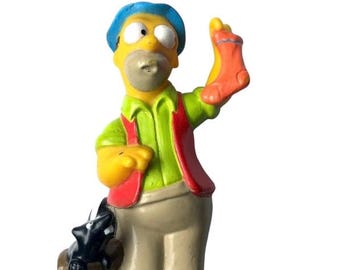 Homer Simpson avec mouffette dans la chaussure 1990 Figurine articulée en PVC