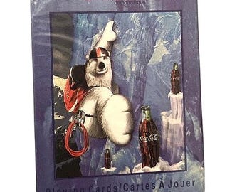 Vintage Coca Cola Eisbär Spielkarten Fahrrad 1998 New versiegelt