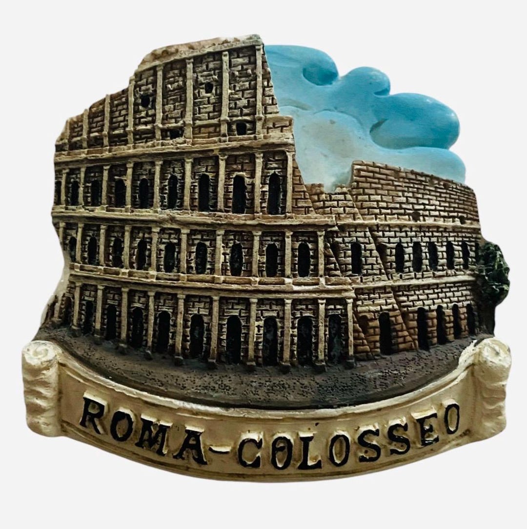Resin Rome Italy Rome the Colosseum ~ 3D Resin Vintage Refrigerator Magnet, Italy ...