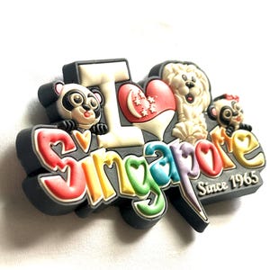 Singapore 3D  Refrigerator Magnet, Singapore Vintage Fridge Magnet Souvenir