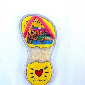 Prag Tschechische Republik Flip Flop Kühlschrankmagnet ~ Vintage Kühlschrankmagnet Tschechische Republik Souvenir ~ Landreiseandenken ~ PRAG ~